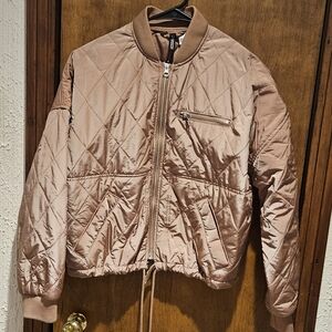 H&M Divided Bomber Jacket Light Pink Ladies Size Small